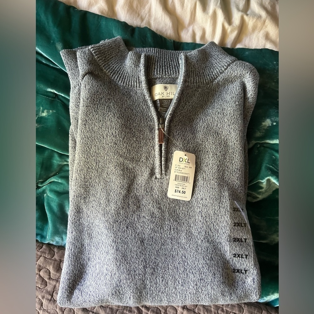 Brand New With Tags Oak Hill Men's 2XLT Sweater